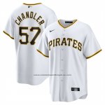 Camiseta Beisbol Hombre Pittsburgh Pirates Bubba Chandler Primera Replica Blanco