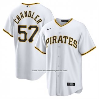 Camiseta Beisbol Hombre Pittsburgh Pirates Bubba Chandler Primera Replica Blanco