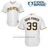 Camiseta Beisbol Hombre Pittsburgh Pirates Dave Parker 39 Blanco Primera Cool Base