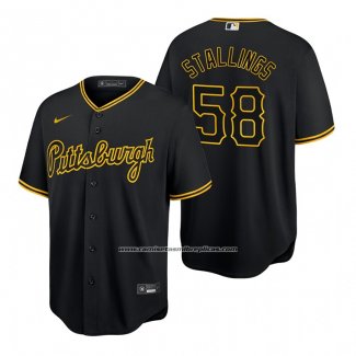 Camiseta Beisbol Hombre Pittsburgh Pirates Jacob Stallings Replica Negro