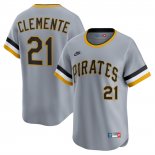 Camiseta Beisbol Hombre Pittsburgh Pirates Roberto Clemente Cooperstown Limited Gris