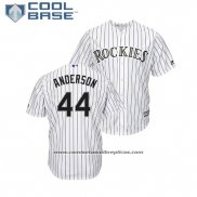 Camiseta Beisbol Hombre Rockies Tyler Anderson Cool Base Primera Blanco