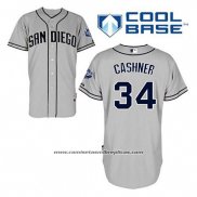 Camiseta Beisbol Hombre San Diego Padres Andrew Cashner 34 Gris Cool Base