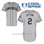 Camiseta Beisbol Hombre San Diego Padres B.j. Upton 2 Gris Cool Base