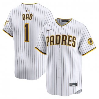 Camiseta Beisbol Hombre San Diego Padres #1 Dad Primera Limited Blanco