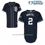 Camiseta Beisbol Hombre San Diego Padres Johnny Manziel 2 Azul Alterno Cool Base