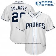 Camiseta Beisbol Hombre San Diego Padres Yangervis Solarte Blanco Cool Base