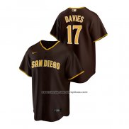 Camiseta Beisbol Hombre San Diego Padres Zach Davies Road Replica Marron