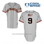 Camiseta Beisbol Hombre San Francisco Giants Brandon Belt 9 Gris Cool Base