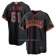Camiseta Beisbol Hombre San Francisco Giants Jung Hoo Lee Alterno Stadium Negro