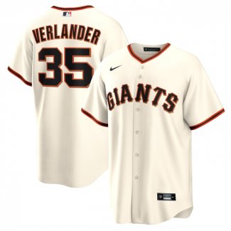 Camiseta Beisbol Hombre San Francisco Giants Justin Verlander Primera Replica Crema