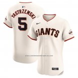 Camiseta Beisbol Hombre San Francisco Giants Mike Yastrzemski Primera Elite Crema
