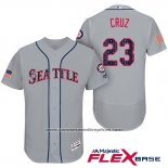 Camiseta Beisbol Hombre Seattle Mariners 2017 Estrellas y Rayas Nelson Cruz Gris Flex Base