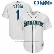 Camiseta Beisbol Hombre Seattle Mariners Jarrod Dyson Blanco Cool Base
