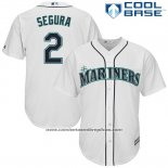 Camiseta Beisbol Hombre Seattle Mariners Jean Segura Blanco Cool Base