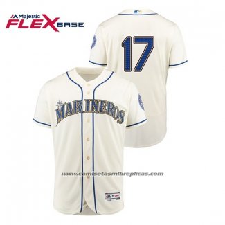 Camiseta Beisbol Hombre Seattle Mariners Mitch Haniger Hispanic Heritage Flex Base Crema