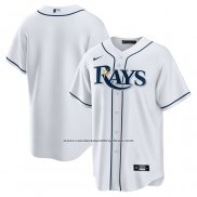 Camiseta Beisbol Hombre Tampa Bay Rays Primera Replica Big & Tall Blanco