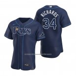 Camiseta Beisbol Hombre Tampa Bay Rays Trevor Richards Autentico Alterno 2020 Azul