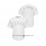 Camiseta Beisbol Hombre Texas Rangers Elvis Andrus 2019 Players Weekend Replica Blanco