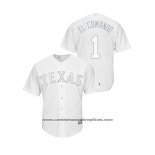 Camiseta Beisbol Hombre Texas Rangers Elvis Andrus 2019 Players Weekend Replica Blanco