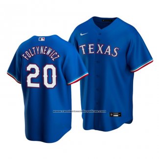 Camiseta Beisbol Hombre Texas Rangers Mike Foltynewicz Alterno Replica Azul