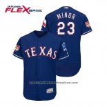 Camiseta Beisbol Hombre Texas Rangers Mike Minor Flex Base Entrenamiento de Primavera 2019 Azul