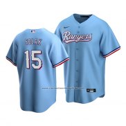 Camiseta Beisbol Hombre Texas Rangers Nick Solak Replica Alterno Azul