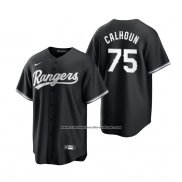 Camiseta Beisbol Hombre Texas Rangers Willie Calhoun Replica Negro