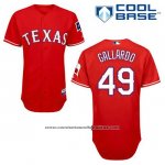 Camiseta Beisbol Hombre Texas Rangers Yovani Gallardo 49 Rojo Alterno Cool Base