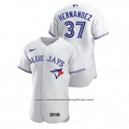 Camiseta Beisbol Hombre Toronto Blue Jays Teoscar Hernandez Autentico Blanco