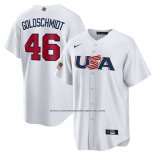Camiseta Beisbol Hombre USA 2023 Paul Goldschmidt Replica Blanco