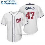 Camiseta Beisbol Hombre Washington Nationals 2017 Estrellas y Rayas Gio Gonzalez Blanco Cool Base