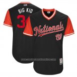 Camiseta Beisbol Hombre Washington Nationals 2017 Little League World Series Bryce Harper Azul