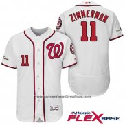 Camiseta Beisbol Hombre Washington Nationals 2017 Postemporada Ryan Zimmerman Blanco Flex Base