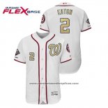 Camiseta Beisbol Hombre Washington Nationals Adam Eaton 2019 Gold Program Flex Base Blanco