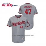 Camiseta Beisbol Hombre Washington Nationals Howie Kendrick Autentico Flex Base Gris