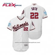 Camiseta Beisbol Hombre Washington Nationals Juan Soto Flex Base Entrenamiento de Primavera 2019 Blanco