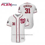 Camiseta Beisbol Hombre Washington Nationals Max Scherzer 2019 World Series Bound Flex Base Blanco