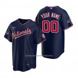 Camiseta Beisbol Hombre Washington Nationals Personalizada Replica Azul