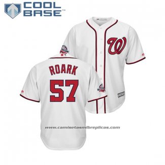 Camiseta Beisbol Hombre Washington Nationals Tanner Roark 2018 All Star Cool Base Blanco