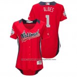 Camiseta Beisbol Mujer All Star Ozzie Albies 2018 Home Run Derby National League Rojo