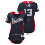 Camiseta Beisbol Mujer All Star Salvador Perez 2018 Home Run Derby American League Azul