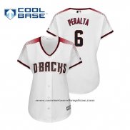 Camiseta Beisbol Mujer Arizona Diamondbacks David Peralta Cool Base Primera Blanco