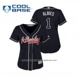Camiseta Beisbol Mujer Atlanta Braves Ozzie Albies Cool Base Alterno 2019 Azul