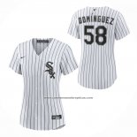 Camiseta Beisbol Mujer Chicago White Sox Seranthony Dominguez Primera Replica Blanco