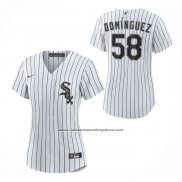 Camiseta Beisbol Mujer Chicago White Sox Seranthony Dominguez Primera Replica Blanco