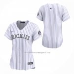 Camiseta Beisbol Mujer Colorado Rockies Primera Limited Blanco
