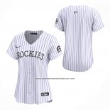 Camiseta Beisbol Mujer Colorado Rockies Primera Limited Blanco