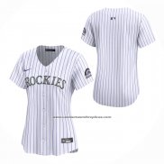 Camiseta Beisbol Mujer Colorado Rockies Primera Limited Blanco