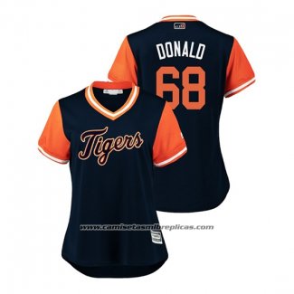 Camiseta Beisbol Mujer Detroit Tigers Daniel Stumpf 2018 LLWS Players Weekend Donald Azul